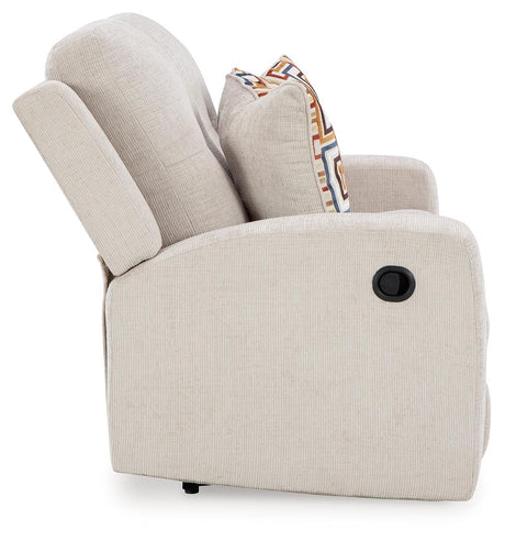Danum Stone Manual Reclining Loveseat by Ashley at Eve Furniture
