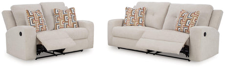 Danum Stone Manual Reclining Sofa and Loveseat by Ashley at Eve Furniture