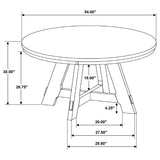 Danvers Brown Oak 5-Piece Round 54-inch Dining Set