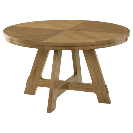 Danvers Brown Oak 5-Piece Round 54-inch Dining Set by Coaster at Eve Furniture
