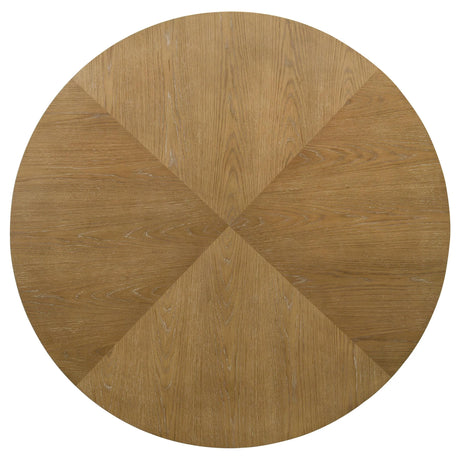 Danvers Brown Oak Round 54-inch Wood Dining Table by Coaster at Eve Furniture
