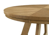 Danvers Brown Oak Round 54-inch Wood Dining Table by Coaster at Eve Furniture