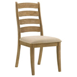 Danvers Ladder Back Dining Side Chair Brown Oak (Set of 2)