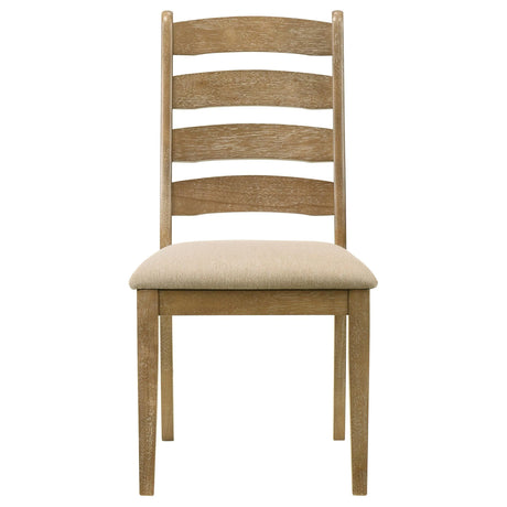 Danvers Ladder Back Dining Side Chair Brown Oak (Set of 2) by Coaster at Eve Furniture