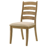 Danvers Ladder Back Dining Side Chair Brown Oak (Set of 2) by Coaster at Eve Furniture