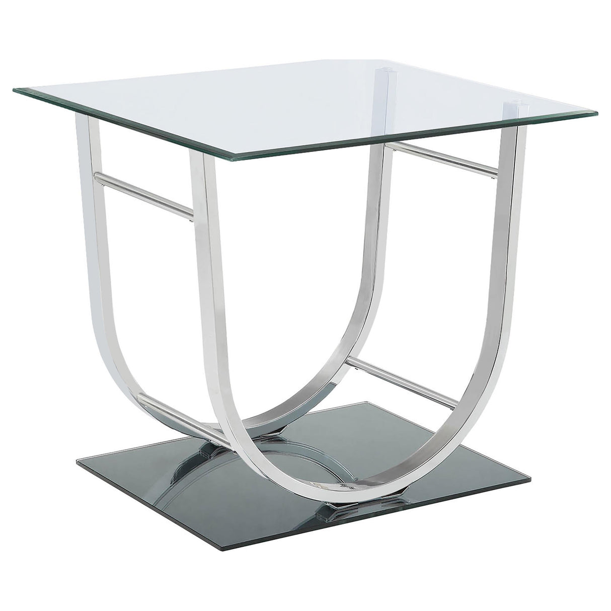 Danville Chrome 2-Piece Glass Top Coffee and End Table Set by Coaster at Eve Furniture