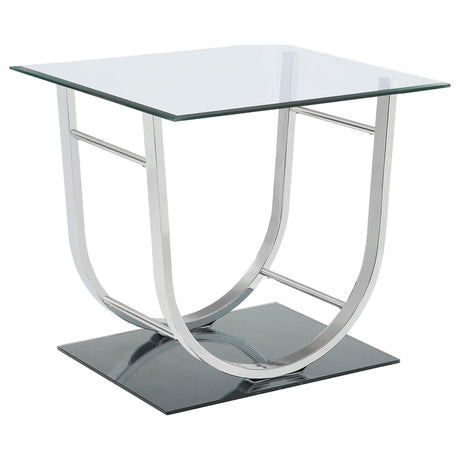 Danville Chrome 2-Piece Glass Top Coffee and End Table Set by Coaster at Eve Furniture