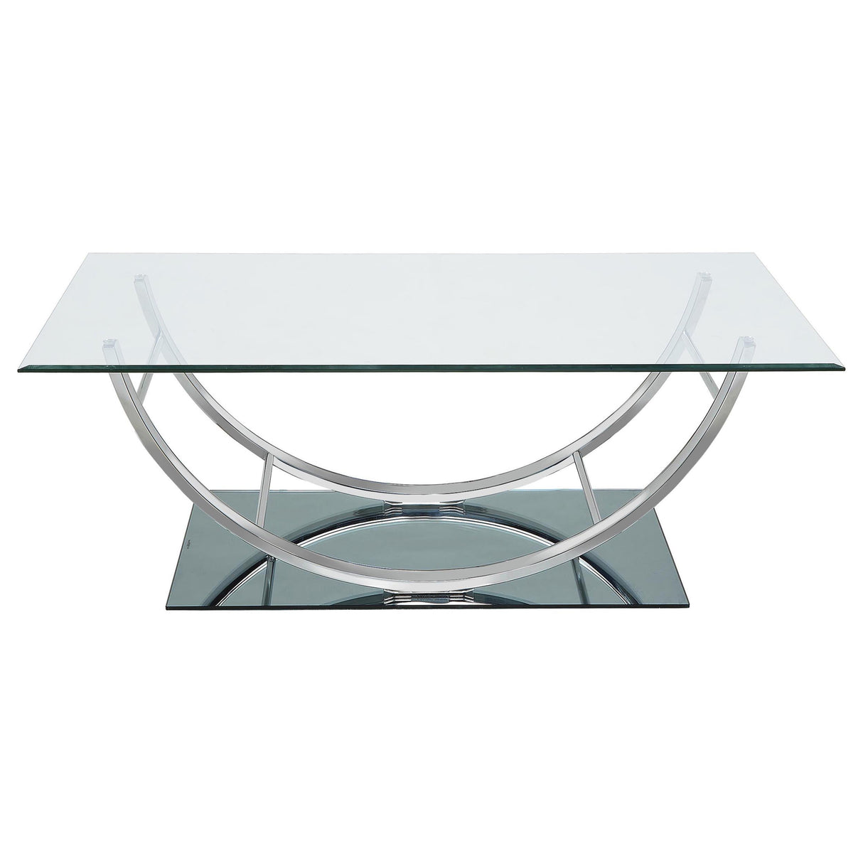 Danville Chrome 2-Piece Glass Top Coffee and End Table Set by Coaster at Eve Furniture