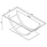 Danville Chrome 3-Piece Glass Top Coffee and End Table Set by Coaster at Eve Furniture