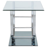 Danville Chrome 3-Piece Glass Top Coffee and End Table Set by Coaster at Eve Furniture