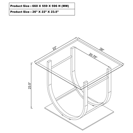 Danville Chrome 3-Piece Glass Top Coffee and End Table Set by Coaster at Eve Furniture