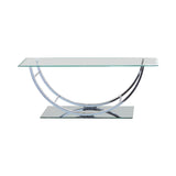 Danville Chrome U-Shaped Coffee Table by Coaster at Eve Furniture