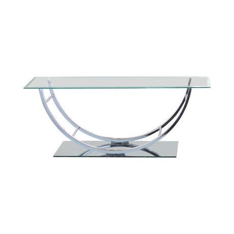 Danville Chrome U-Shaped Coffee Table by Coaster at Eve Furniture