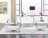 Danville Chrome U-Shaped Coffee Table by Coaster at Eve Furniture