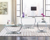 Danville Chrome U-Shaped End Table by Coaster at Eve Furniture