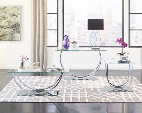 Danville Chrome U-Shaped End Table by Coaster at Eve Furniture