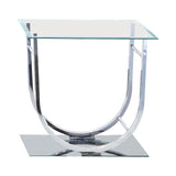 Danville Chrome U-Shaped End Table by Coaster at Eve Furniture