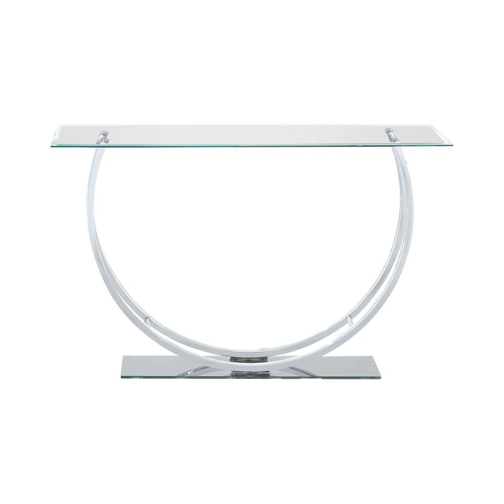 Danville Chrome U-Shaped Sofa Table by Coaster at Eve Furniture