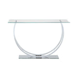 Danville Chrome U-Shaped Sofa Table by Coaster at Eve Furniture
