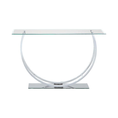 Danville Chrome U-Shaped Sofa Table by Coaster at Eve Furniture