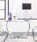 Danville Chrome U-Shaped Sofa Table by Coaster at Eve Furniture