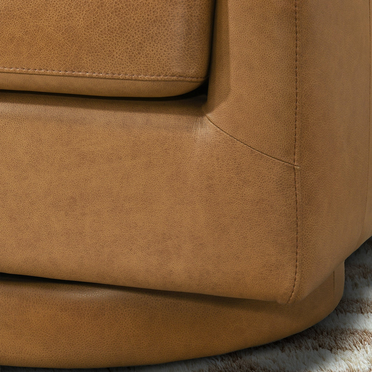 Danville Tan Leather Swivel Chair by Ashcroft Furniture at Eve Furniture