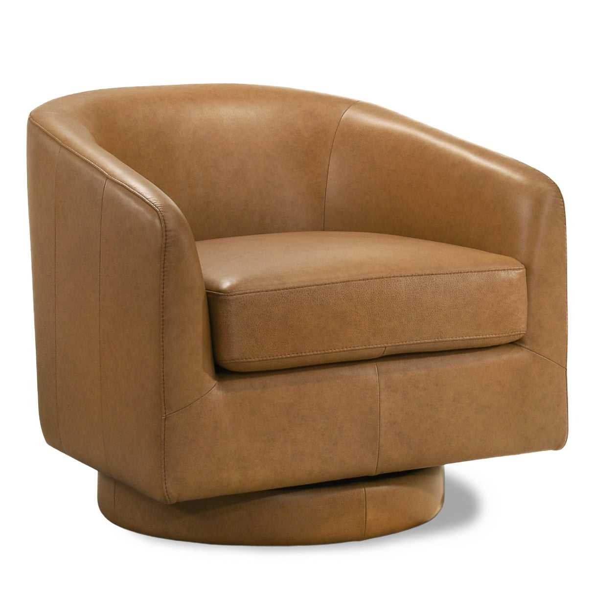 Danville Tan Leather Swivel Chair by Ashcroft Furniture at Eve Furniture