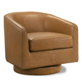 Danville Tan Leather Swivel Chair by Ashcroft Furniture at Eve Furniture