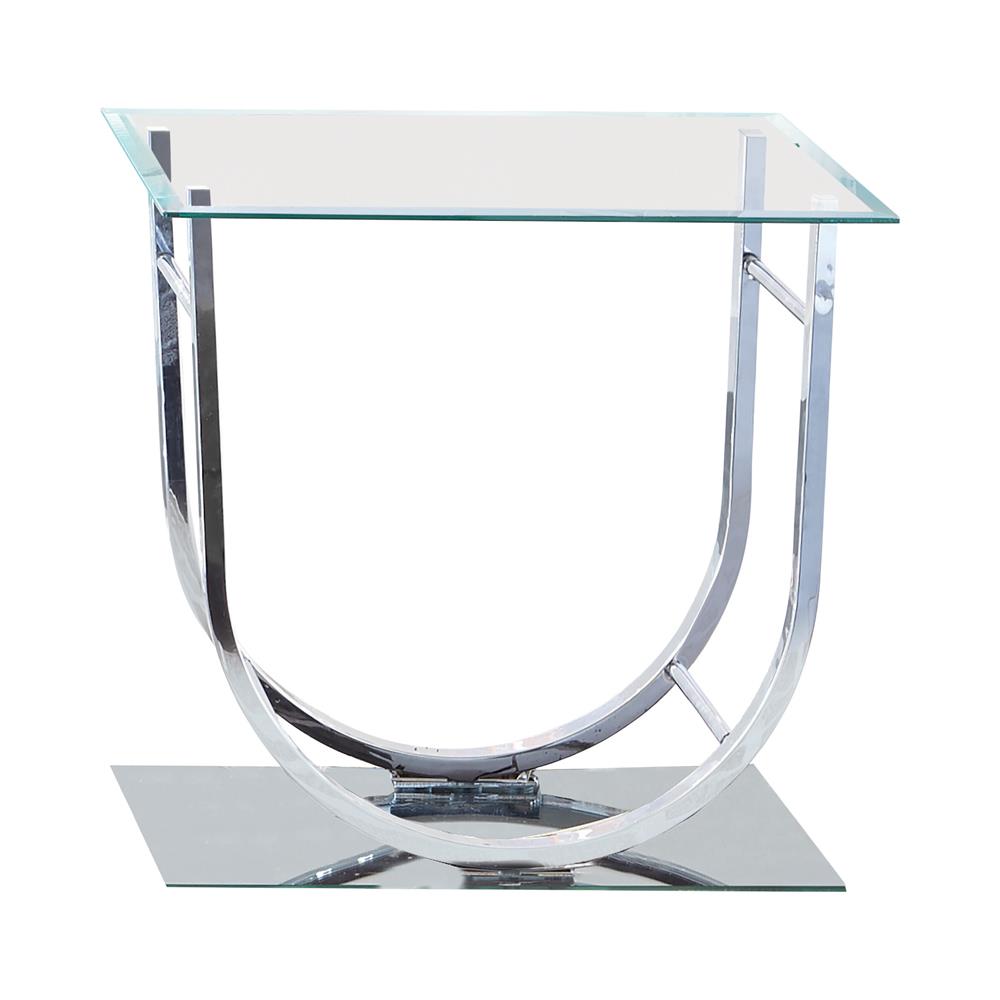 Danville U-Shaped End Table Chrome