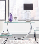 Danville U-Shaped Sofa Table Chrome