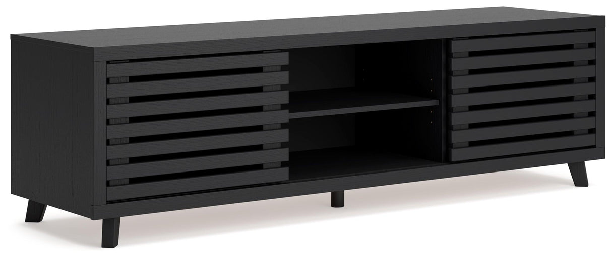Danziar Black 72" TV Stand by Ashley at Eve Furniture