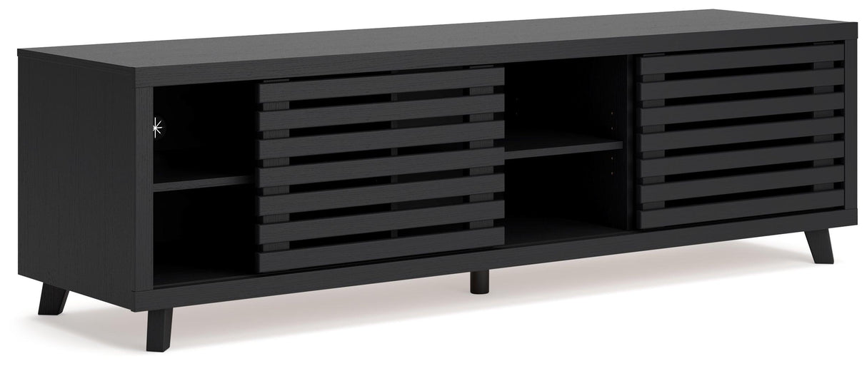 Danziar Black 72" TV Stand by Ashley at Eve Furniture