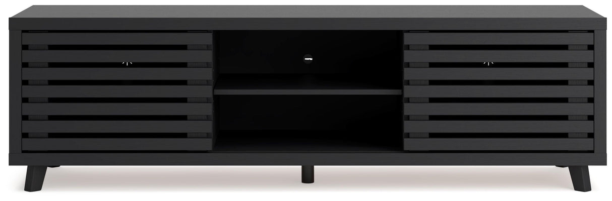 Danziar Black 72" TV Stand by Ashley at Eve Furniture