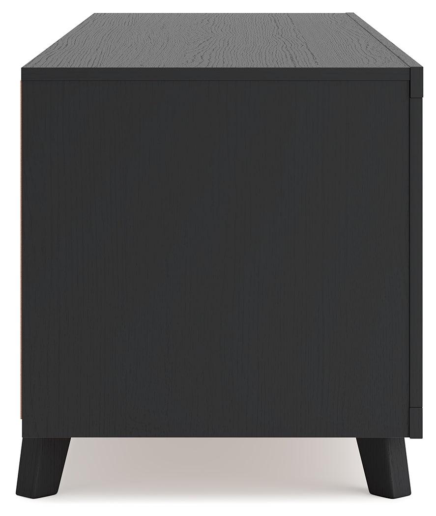 Danziar Black 72" TV Stand by Ashley at Eve Furniture