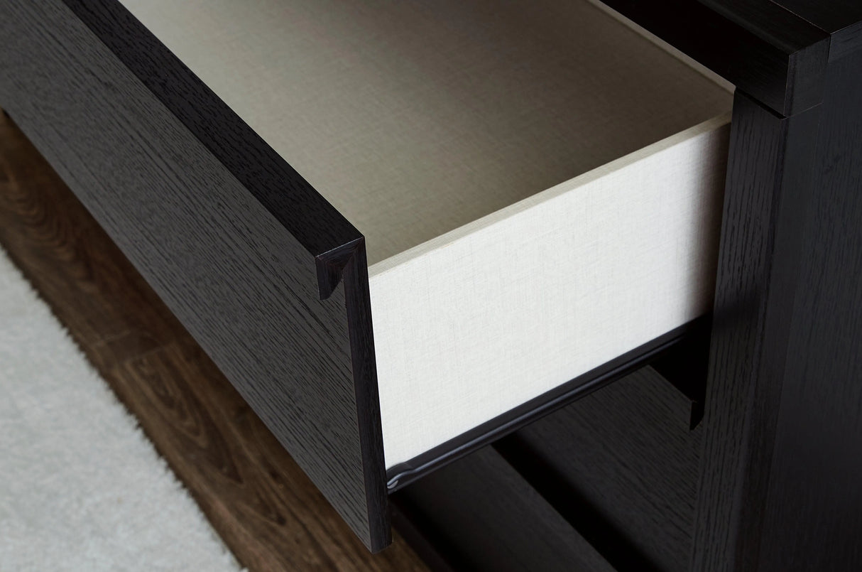 Danziar Black Chest of Drawers by Ashley at Eve Furniture