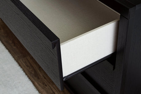 Danziar Black Chest of Drawers by Ashley at Eve Furniture