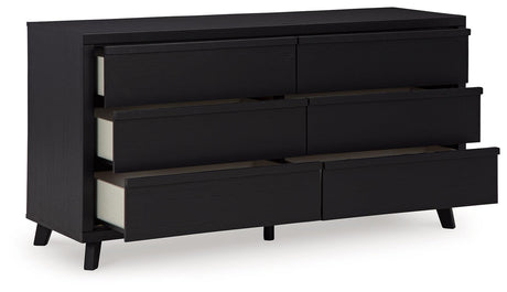 Danziar Black Dresser by Ashley at Eve Furniture