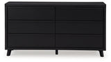 Danziar Black Dresser by Ashley at Eve Furniture