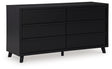 Danziar Black Dresser by Ashley at Eve Furniture