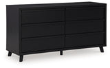 Danziar Black Dresser by Ashley at Eve Furniture