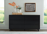 Danziar Black Dresser by Ashley at Eve Furniture
