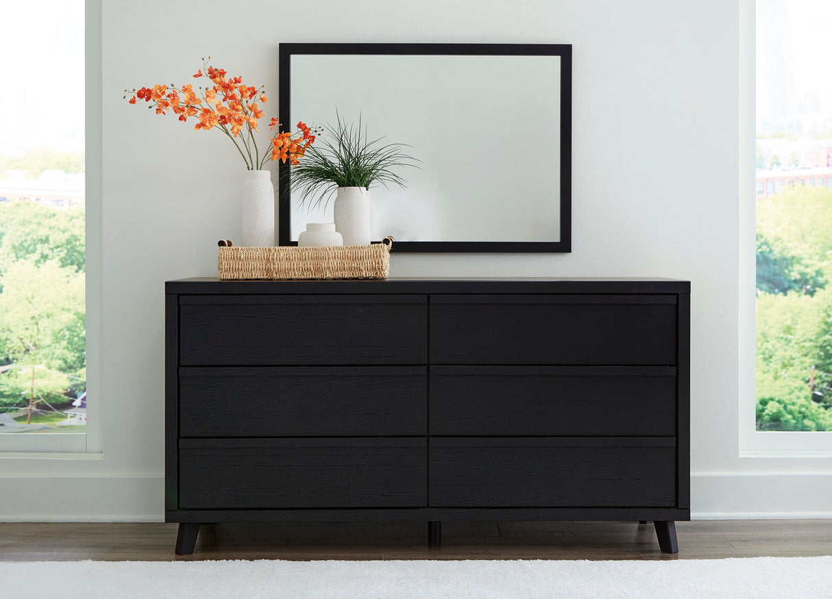 Danziar Black Full Slat Framed Platform Bedroom Set by Ashley at Eve Furniture