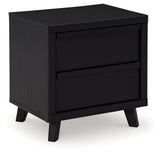 Danziar Black Full Slat Framed Platform Bedroom Set by Ashley at Eve Furniture