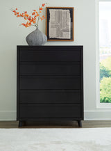 Danziar Black Full Slat Framed Platform Bedroom Set by Ashley at Eve Furniture