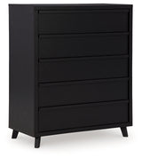Danziar Black Full Slat Framed Platform Bedroom Set by Ashley at Eve Furniture
