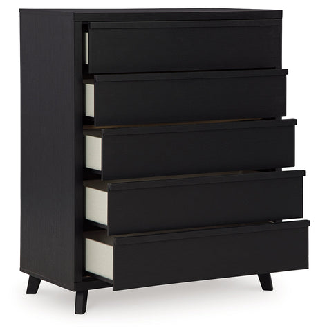 Danziar Black Full Slat Framed Platform Bedroom Set by Ashley at Eve Furniture