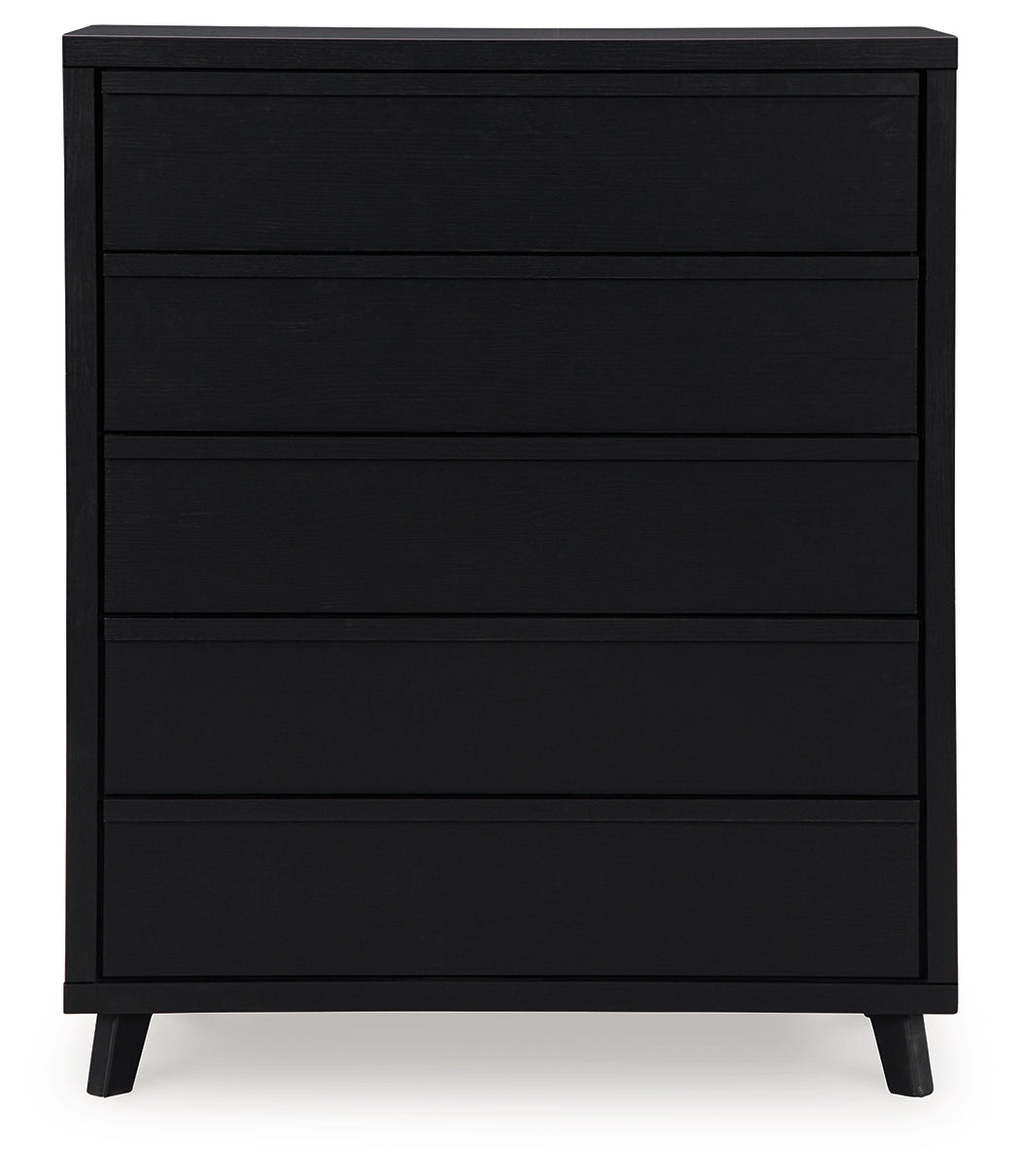 Danziar Black Full Slat Framed Platform Bedroom Set by Ashley at Eve Furniture