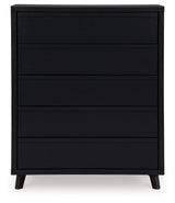Danziar Black Full Slat Framed Platform Bedroom Set by Ashley at Eve Furniture