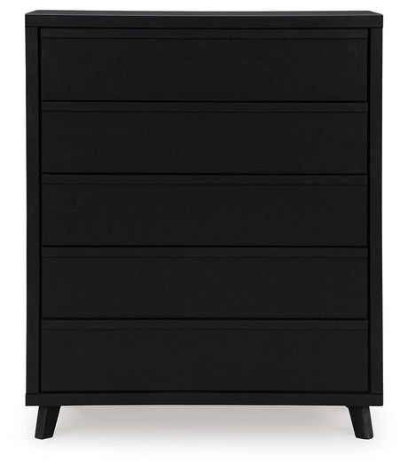 Danziar Black Full Slat Framed Platform Bedroom Set by Ashley at Eve Furniture