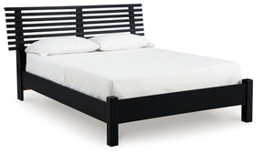 Danziar Black Full Slat Framed Platform Bedroom Set by Ashley at Eve Furniture